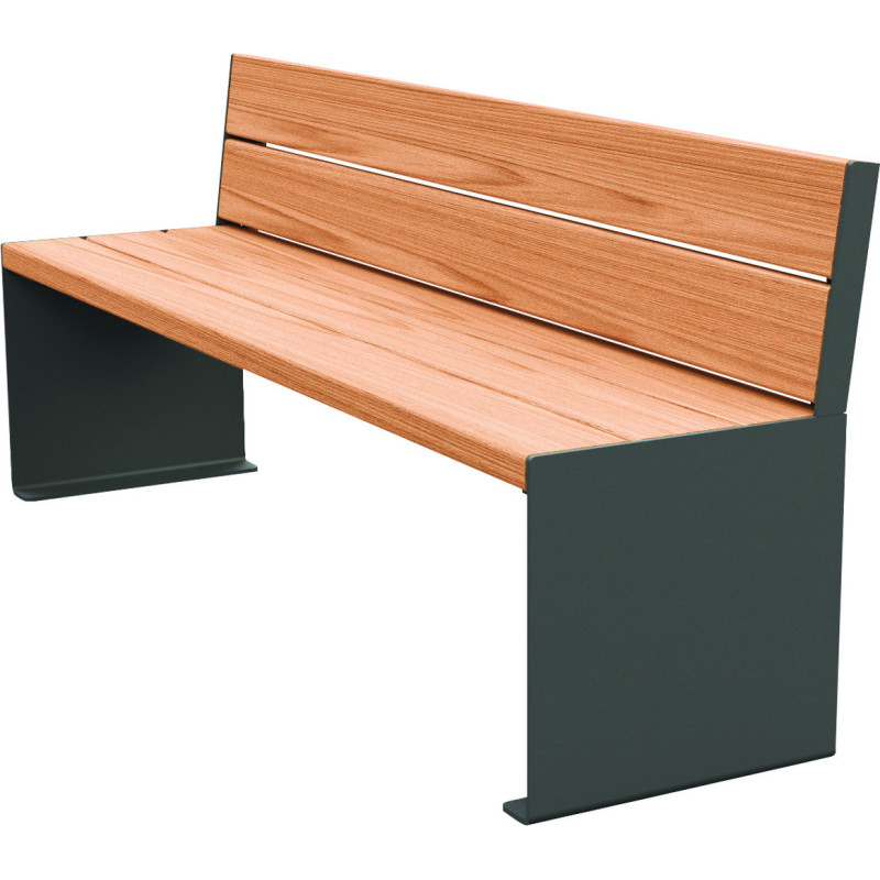 Banc Procity acier et bois KUB